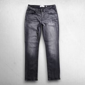 Buckle Departwest Trouper Straight Leg Jeans Men 33R Black Stretch Faded Grunge